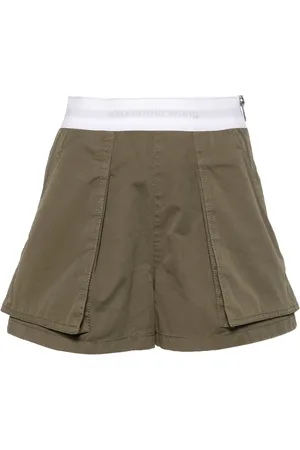 Alexander Wang Logo-waistband cotton cargo shorts