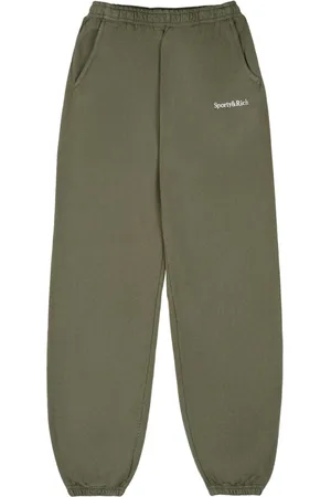 Sporty & Rich Logo-embroidery cotton track pants