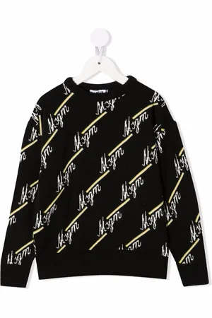 Msgm Intarsia-knit logo jumper