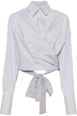 Viktor & Rolf Cropped wrap striped shirt