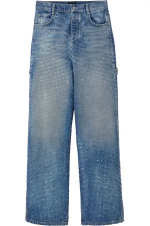 Marc Jacobs Crystal-embellished wide-leg jeans