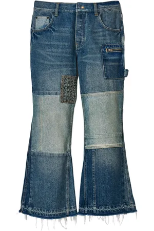 Marc Jacobs Patchwork cropped flared jeans