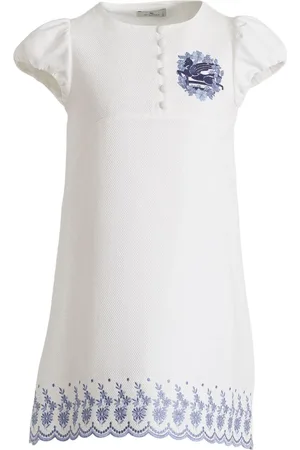 Etro Pegaso-embroidered cotton dress