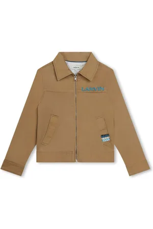 Lanvin Logo-embroidered zip-up jacket