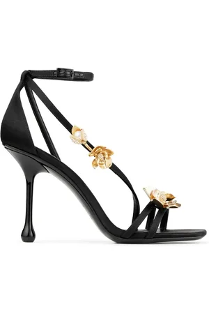 Jimmy Choo Zea 95mm floral-appliqué sandals