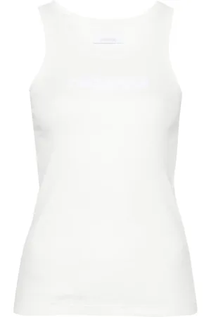 Paco rabanne Logo-patch ribbed tank top