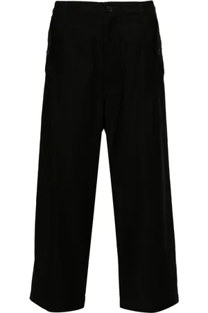 YOHJI YAMAMOTO M-Front 1 Tuck cropped trousers