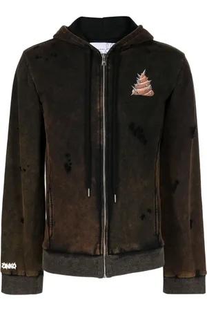 Natasha Zinko Random distressed jersey hoodie