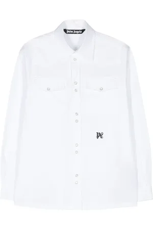 Palm Angels Logo-embroidered cotton shirt