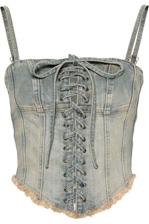 MISBHV Lara denim corset top