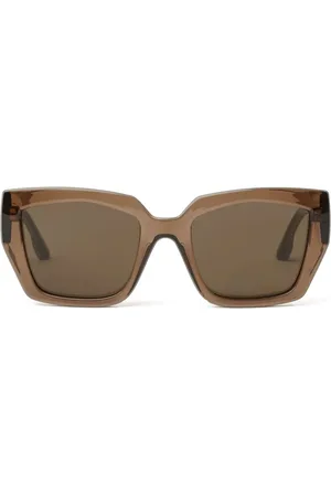 Karl Lagerfeld Karl Logo translucent geometric-frame sunglasses