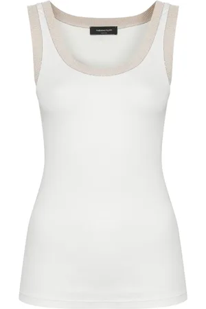 Fabiana Filippi Lurex-trim ribbed tank top