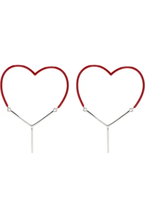 Y / PROJECT Two-tone heart-shape earrings