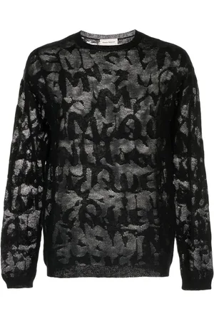 Alexander McQueen Devor??-effect crew-neck jumper