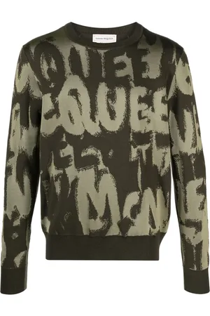 Alexander McQueen Intarsia-knit logo sweater