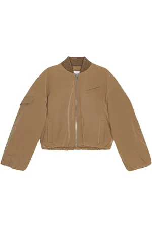 Ganni Logo-embroidered bomber jacket