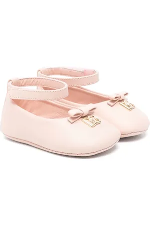 Dolce & Gabbana Logo-plaque leather ballerina flats