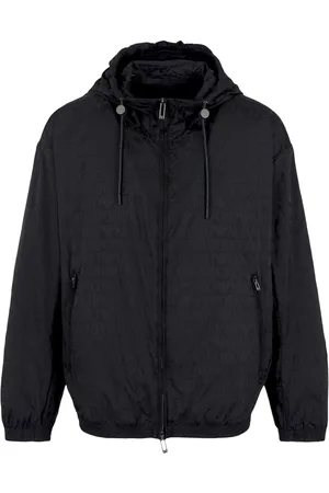 Emporio Armani Logo-jacquard hooded jacket