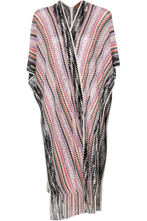 Missoni Open-knit zigzag cape