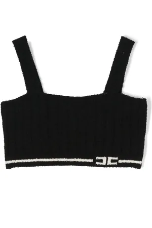 Elisabetta Franchi Logo-underband crop top