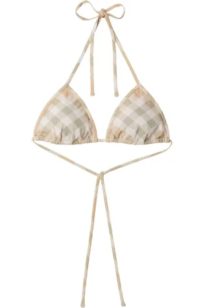 Burberry Checked triangle bikini top