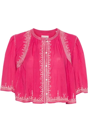 Marant Etoile Perkins embroidered-detailing blouse