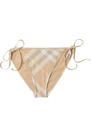 Burberry Checked side-tie bikini bottoms