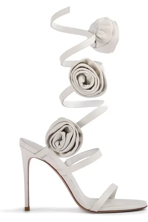LE SILLA Rose floral-appliqué sandals