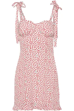 ROTATE Heart-print flared minidress