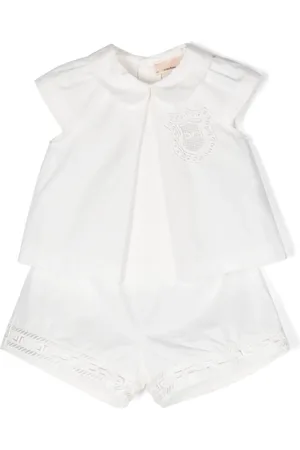Elisabetta Franchi Embroidered-logo short set