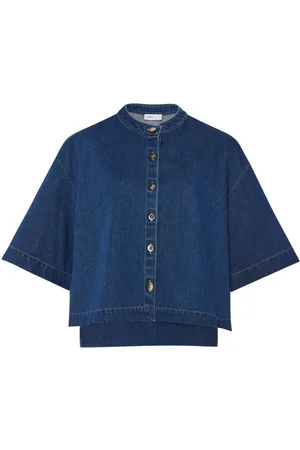 ROSETTA GETTY Cropped denim shirt
