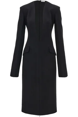 Salvatore Ferragamo V-neck wool dress