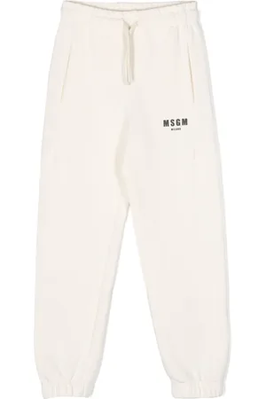 Msgm Logo-print cotton trousers