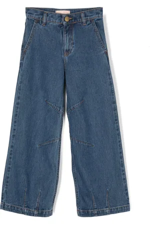 Elisabetta Franchi Decorative-stitching wide-leg jeans
