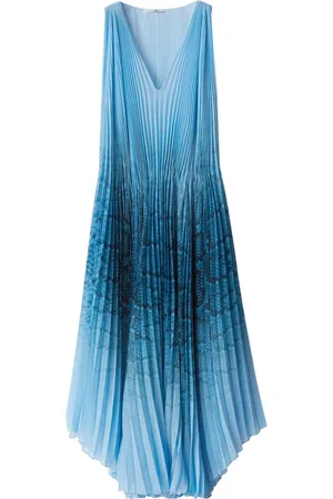 ERMANNO SCERVINO Snakeskin-print pleated midi dress