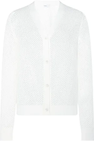 ROSETTA GETTY V-neck mesh cardigan