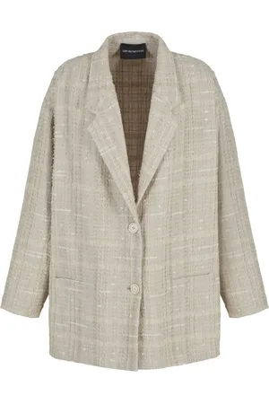 Emporio Armani Single-breasted bouclé blazer