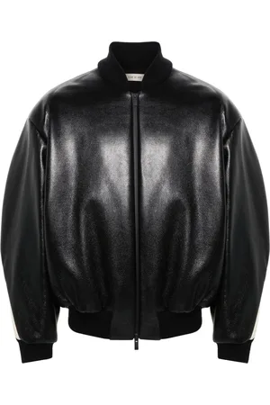 FEAR OF GOD Stripe leather bomber jacket