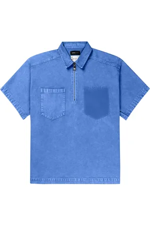 Purple Brand Logo-embroidered missing-pocket polo shirt