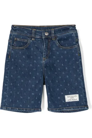 Balmain Logo-print denim shorts