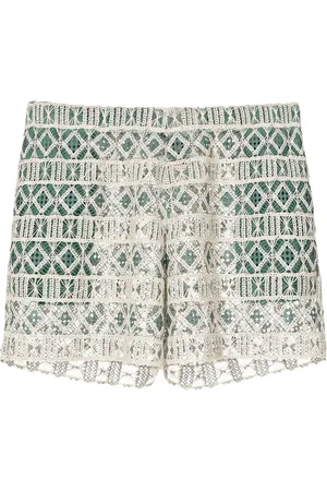 AMIR SLAMA Embroidered cotton shorts