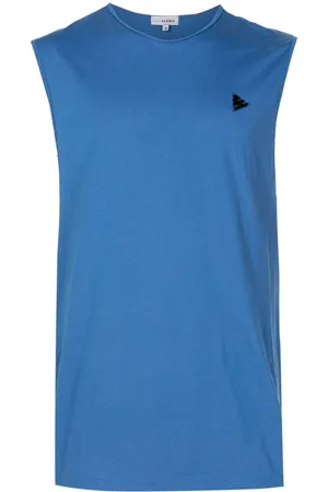 AMIR SLAMA Logo-plaque cotton tank top