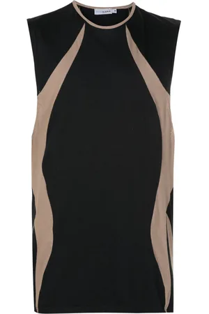 AMIR SLAMA Panelled round-neck tank top