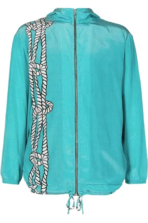 AMIR SLAMA Graphic-print silk jacket