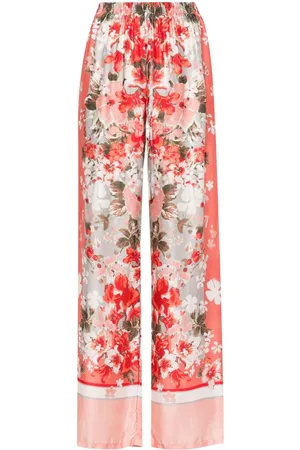 Ermanno Firenze Floral-print wide-leg trousers