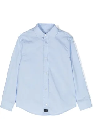 MC2 Saint Barth Kids spread-collar linen shirt - Blue