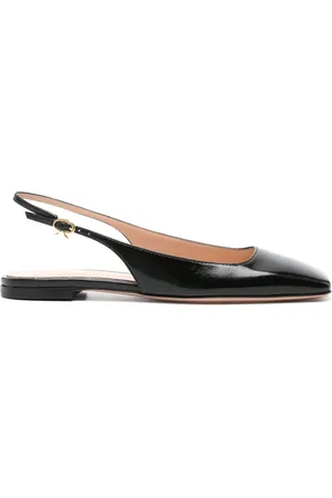 Gianvito Rossi Square-toe slingback ballerina shoes