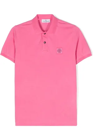 Stone Island Compass-motif cotton polo shirt