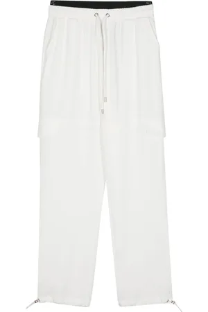 Liu Jo Logo-waistband drawstring-ankle trousers