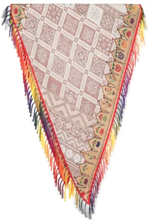 PIERRE-LOUIS MASCIA Tassel-trimmed silk scarf